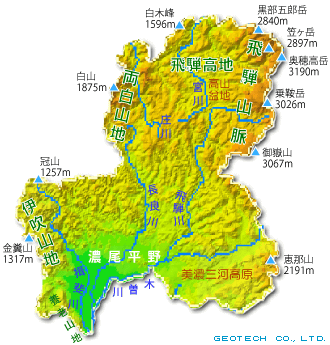 岐阜県の地形･地盤