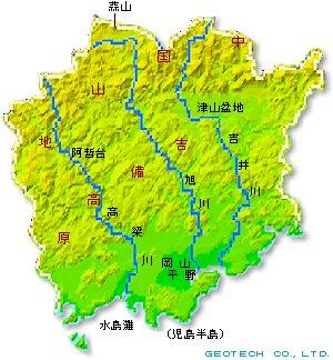 岡山県の地形・地盤